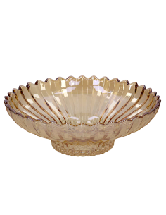 CENTROTAVOLA VETRO AMBRA TONDO CM 31,7X11CM