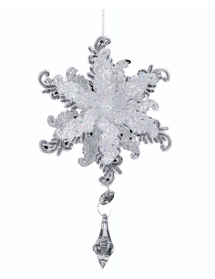 FIOCCO DI NEVE PLASTICA ARGENTO
