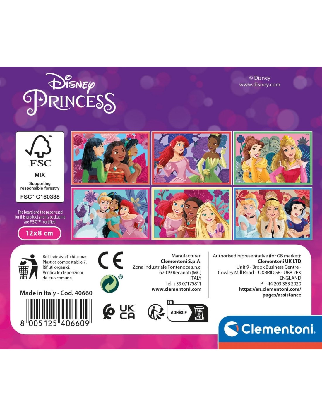 GIOCATTOLO PUBBLICIZZATO: vendita online CLEMENTONI PRINCESS SET 6 CUBI in offerta