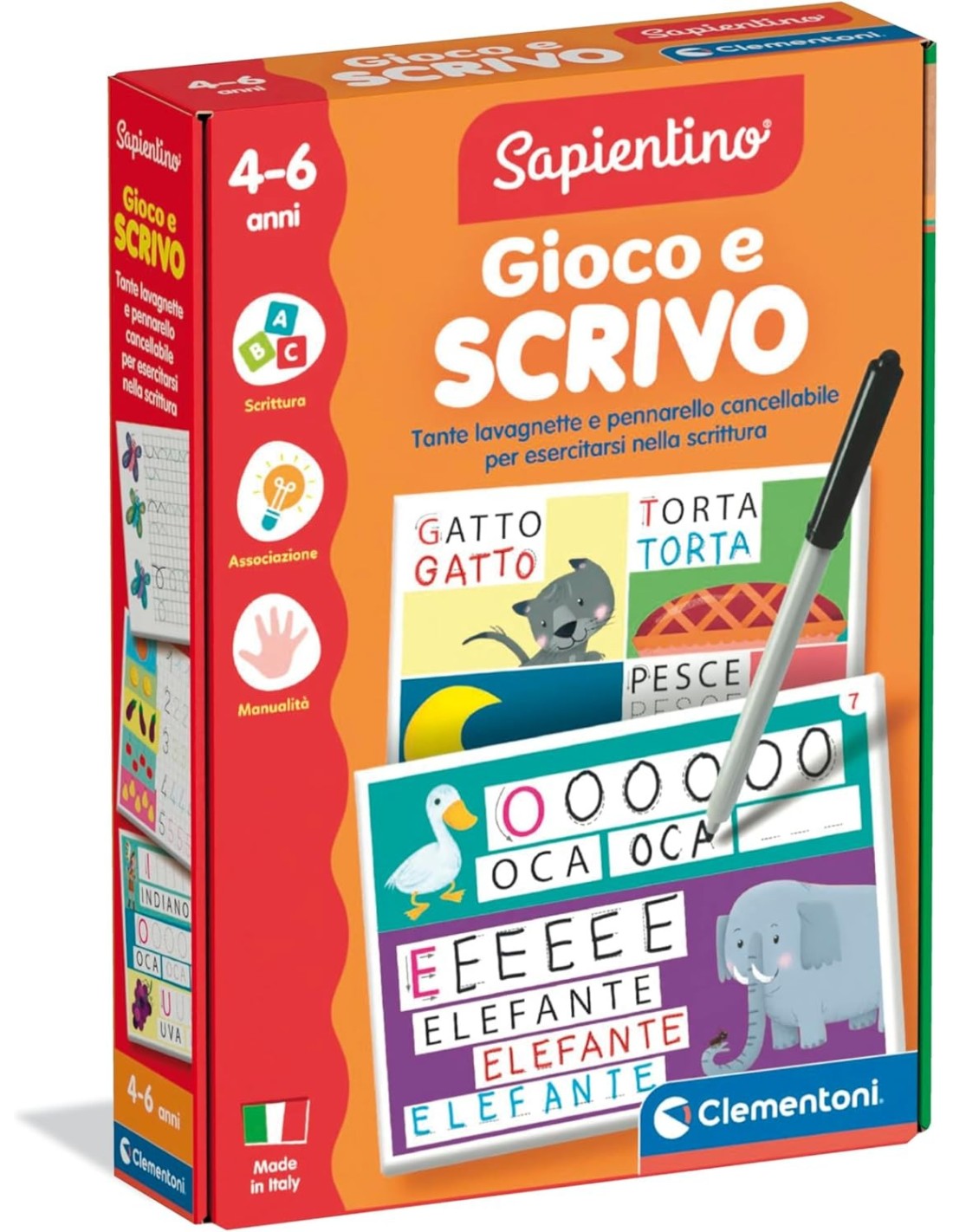 PRESCOLARI: vendita online SAPIENTINO GIOCO E SCRIVO, GIOCO EDUCATIVO, PER BAMBINI, APPRENDIMENTO, SCRITTURA in offerta