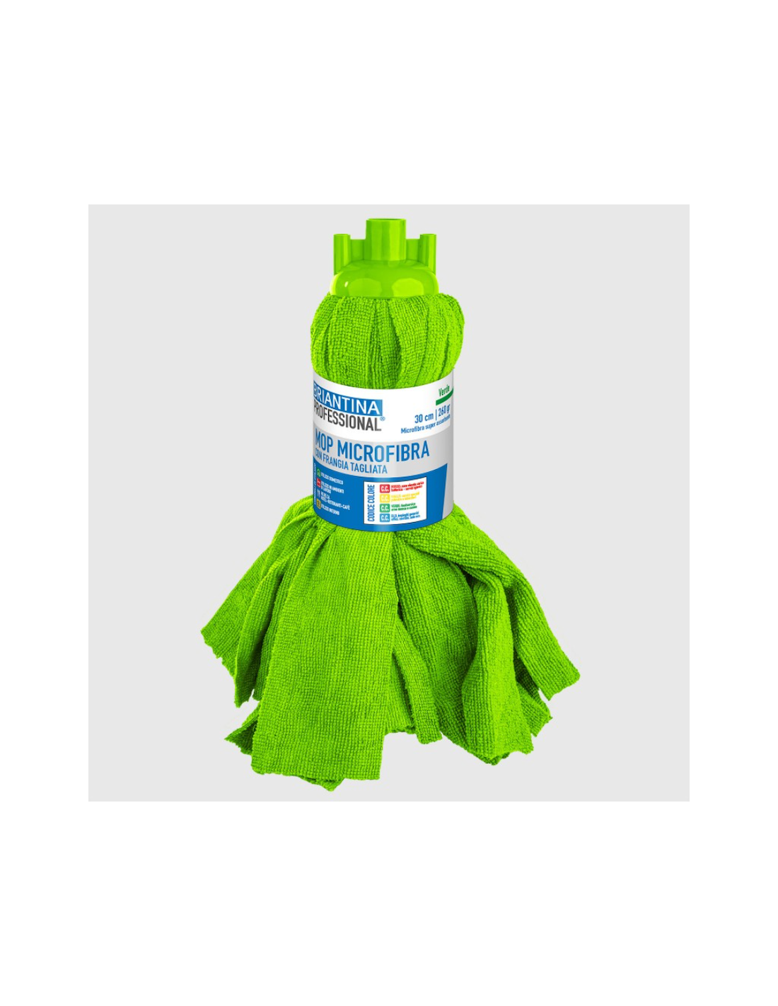 MOP MICROFIBRA VERDE 260GR FRANGIA TAGLIATA
