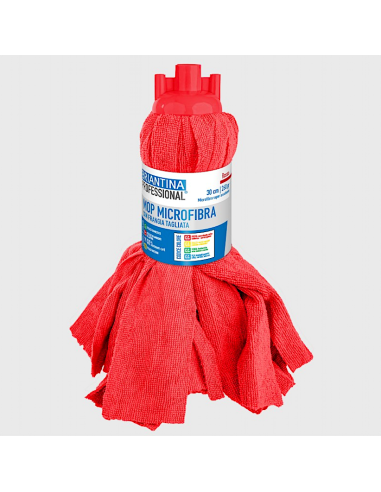 MOP MICROFIBRA ROSSO 260GR FRANGIA TAGLIATA