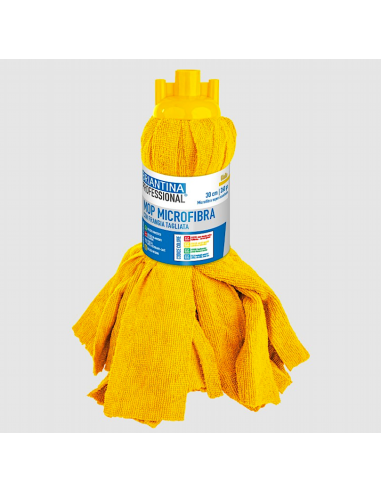 MOP MICROFIBRA GIALLO 260GR FRANGIA TAGLIATA