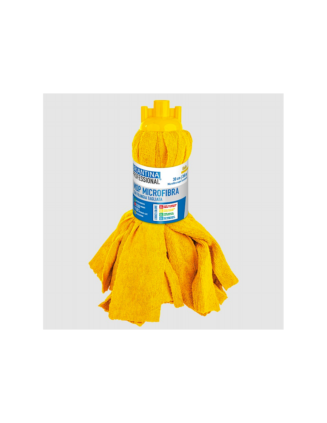 MOP MICROFIBRA GIALLO 260GR FRANGIA TAGLIATA