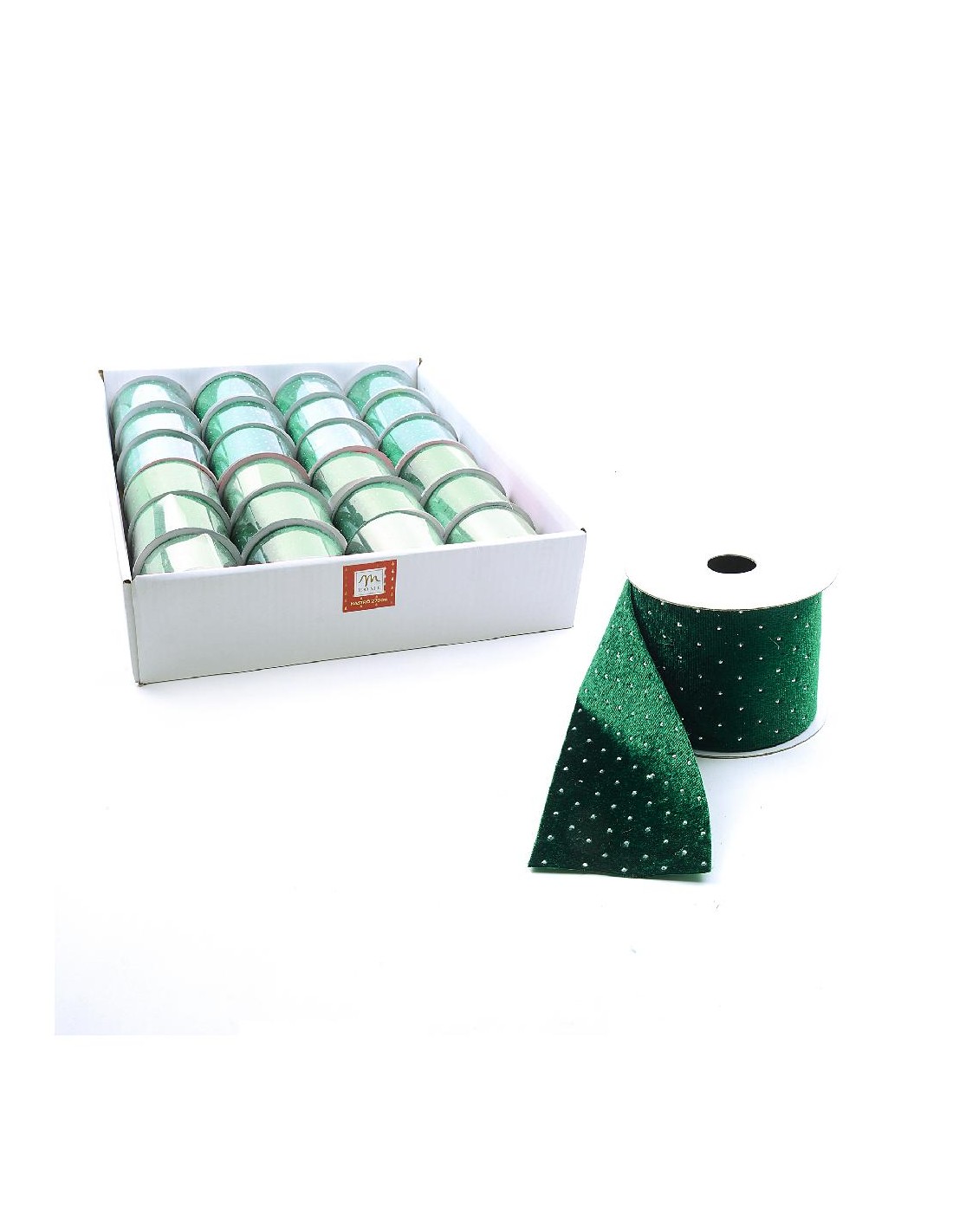 NASTRO VERDE IN TESSUTO 270X6,3CM BRILLANTINI