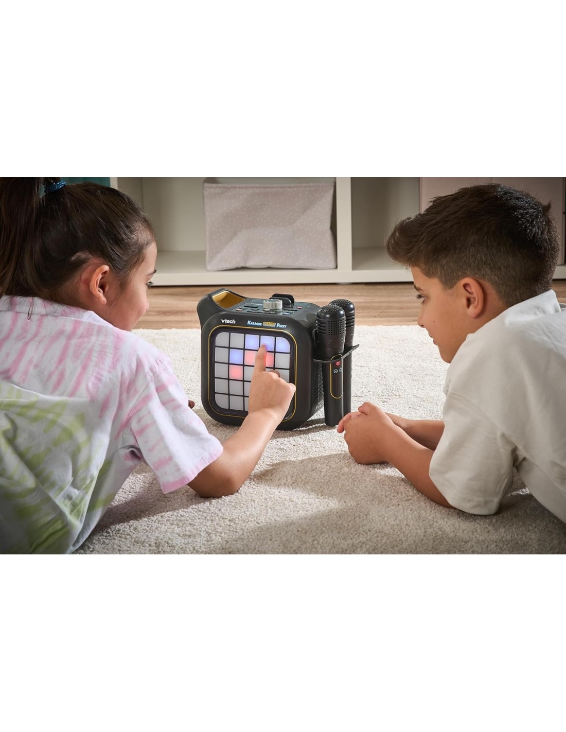 MUSICALI: vendita online KARAOKE LIGHT PARTY, ALTOPARLANTE, BLUETOOTH, 2 MICROFONI, LUCI LED, EFFETTI VOCALI in offerta