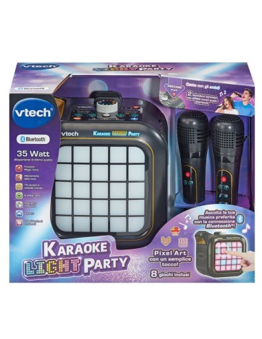 MUSICALI: vendita online KARAOKE LIGHT PARTY, ALTOPARLANTE, BLUETOOTH, 2 MICROFONI, LUCI LED, EFFETTI VOCALI in offerta