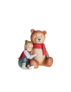BAMBINA C/ORSETTO NATALE RESINA BRANDANI 80254