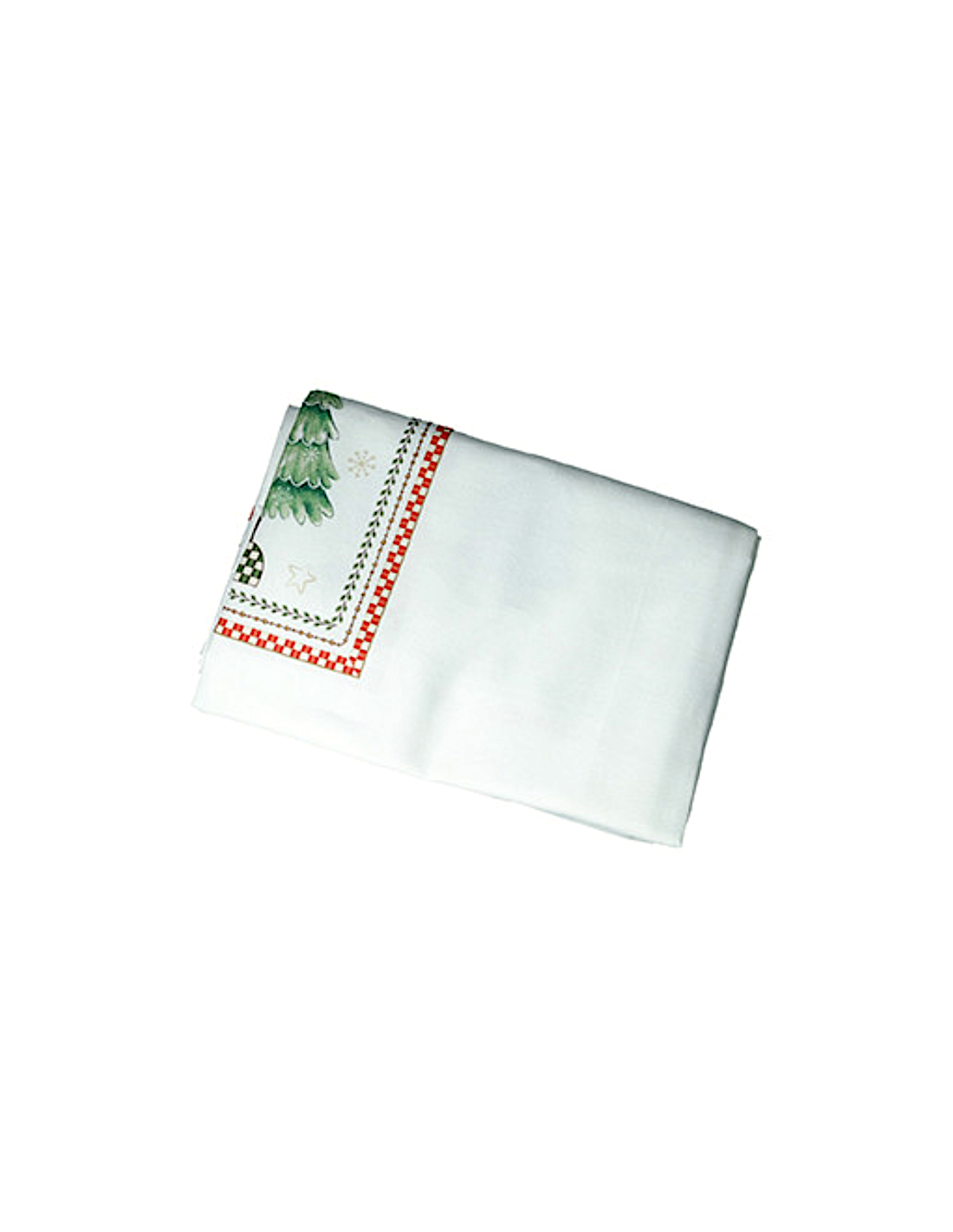 Brandani “Racconti” Tovaglia Natalizia Bianca con Cornice 140×240 cm - Shopincasa.it