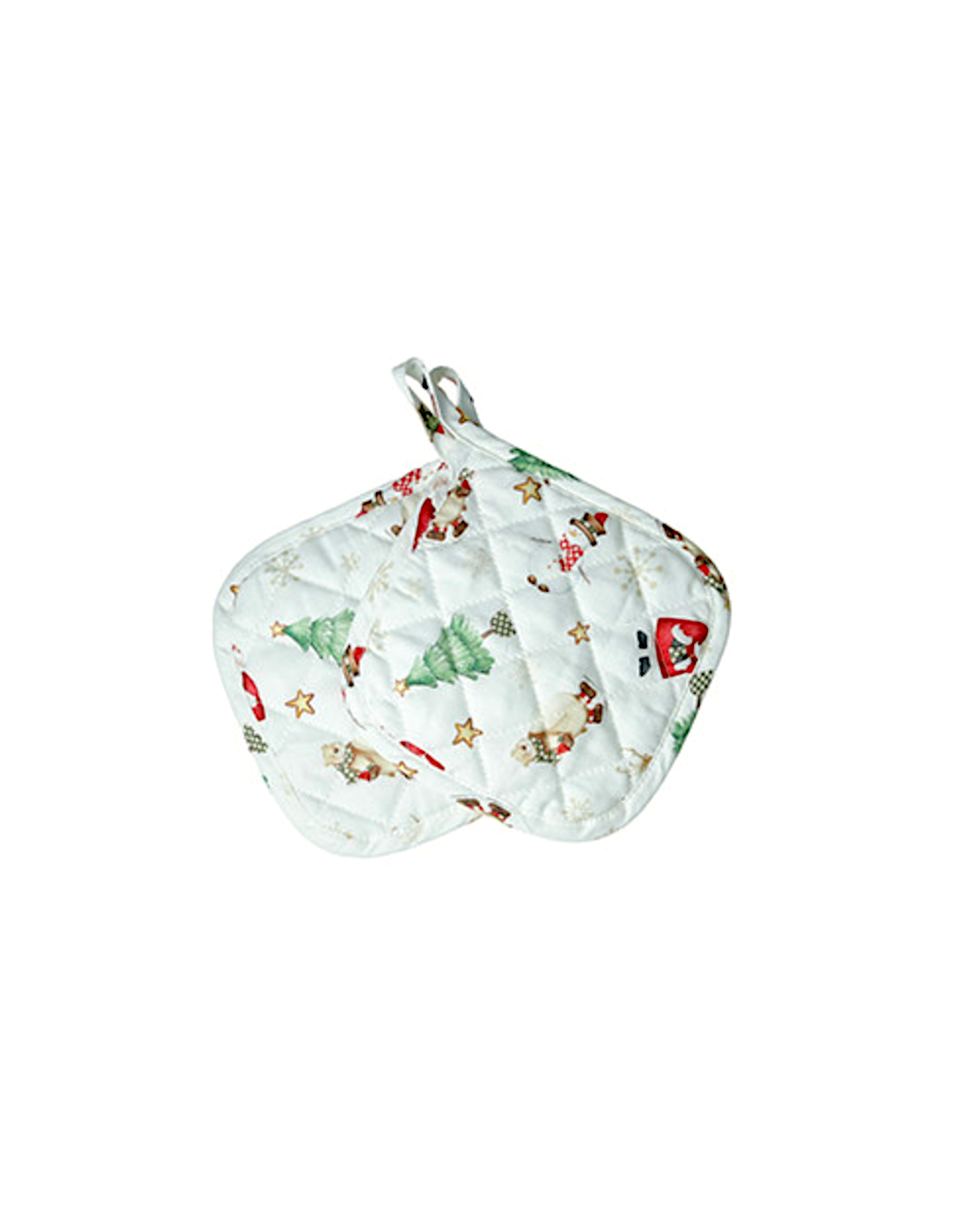 Brandani “Racconti” Set 2 Presine Natalizie Bianche - Shopincasa.it