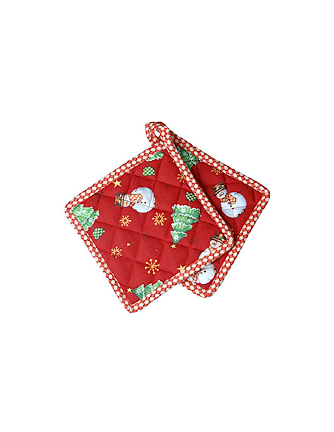 Brandani “Racconti” Set 2 Presine Natalizie Rosse Frosty - Shopincasa.it