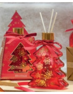 DIFFUSORE FRAGRANZA BIANCO NATALE COL ASS VETRO C/BASTONCINI LEGNO BRA