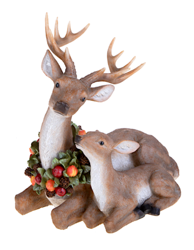 OGGETTISTICA NATALE: vendita online Decorazione renna di Natale con cucciolo resina Brandani - La magia di Natale a casa tua ...
