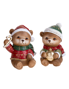 SET 2PZ ORSETTI NATALE RESINA BRANDANI 80251