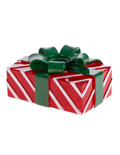 PORTA CANDELA PACCO REGALO RESINA BRANDANI 80256
