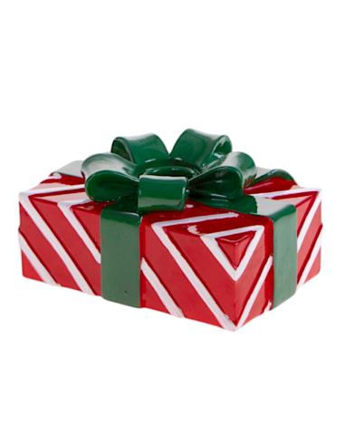 Portacandela Pacco Regalo Brandani in resina | Decoro natalizio elegante- shopincasa.it