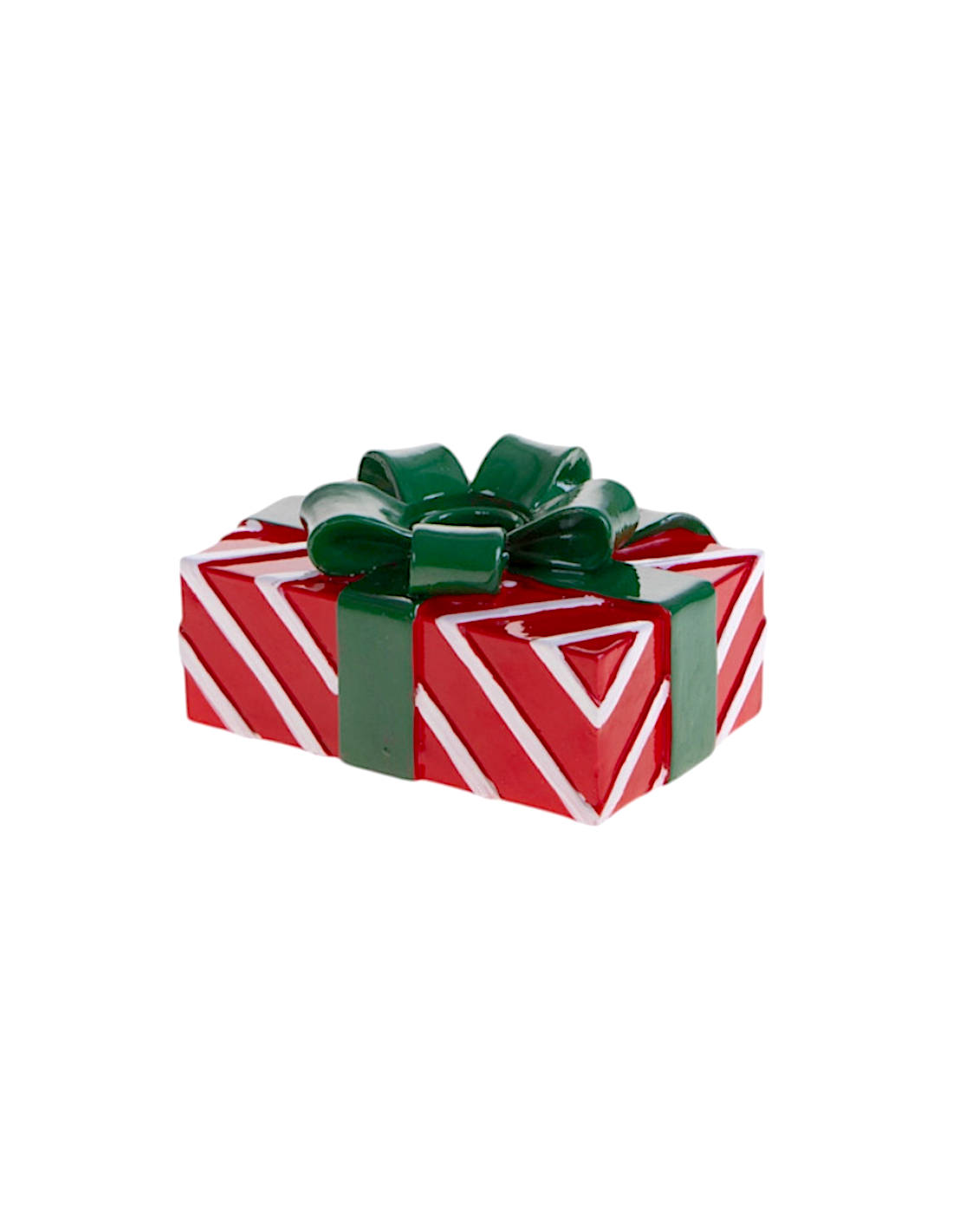Portacandela Pacco Regalo Brandani in resina | Decoro natalizio elegante- shopincasa.it
