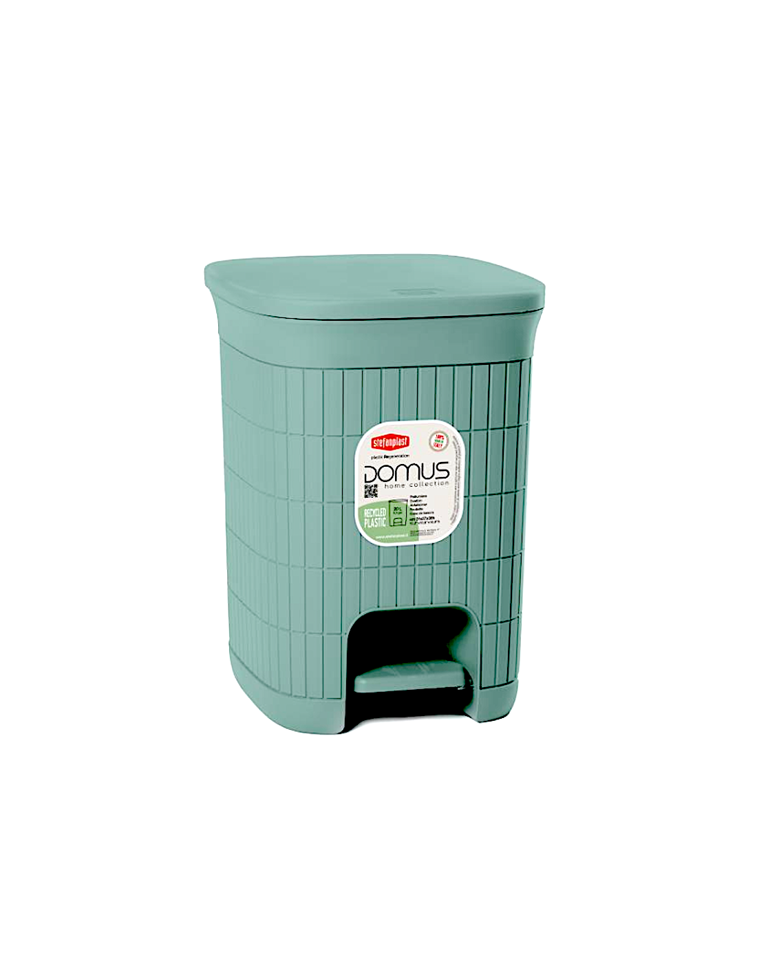 DOMUS PATTUMIERA VERDE 20LT CON PEDALE