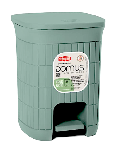 DOMUS PATTUMIERA BAGNO VERDE 6LT CON PEDALE