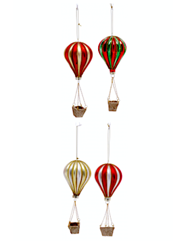 PENDENTE MONGOLFIERA 114996 VETRO 8X19CM ASSORTITO