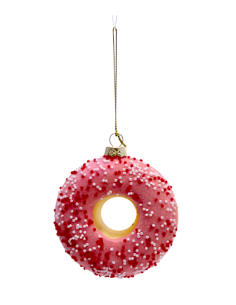 PENDENTE DONUT 115014 VETRO 10X11CM ASSORTITO