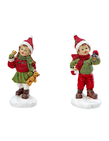 DECORAZIONE BIMBO 107144 RESINA ASSORTITO 8X7X17CM