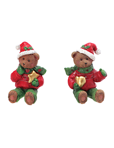 DECORAZIONE ORSO 107151 RESINA ASSORTITO 10X8X12CM