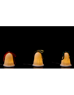 DECORAZIONE CAMPANA 115820 CERAMICA 9X11CM CON LED ASSORTITO