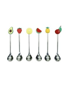 set 6 cucchiaini frutti tropicali Brandani in acciaio inox | shopincasa.it 2