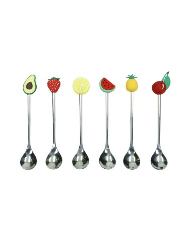 set 6 cucchiaini frutti tropicali Brandani in acciaio inox | shopincasa.it