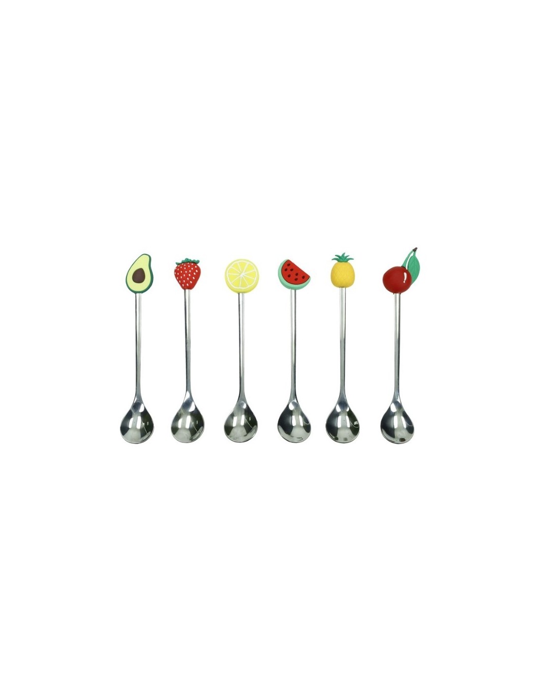 set 6 cucchiaini frutti tropicali Brandani in acciaio inox | shopincasa.it