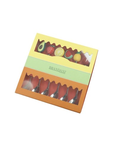 set 6 cucchiaini frutti tropicali Brandani in acciaio inox | shopincasa.it