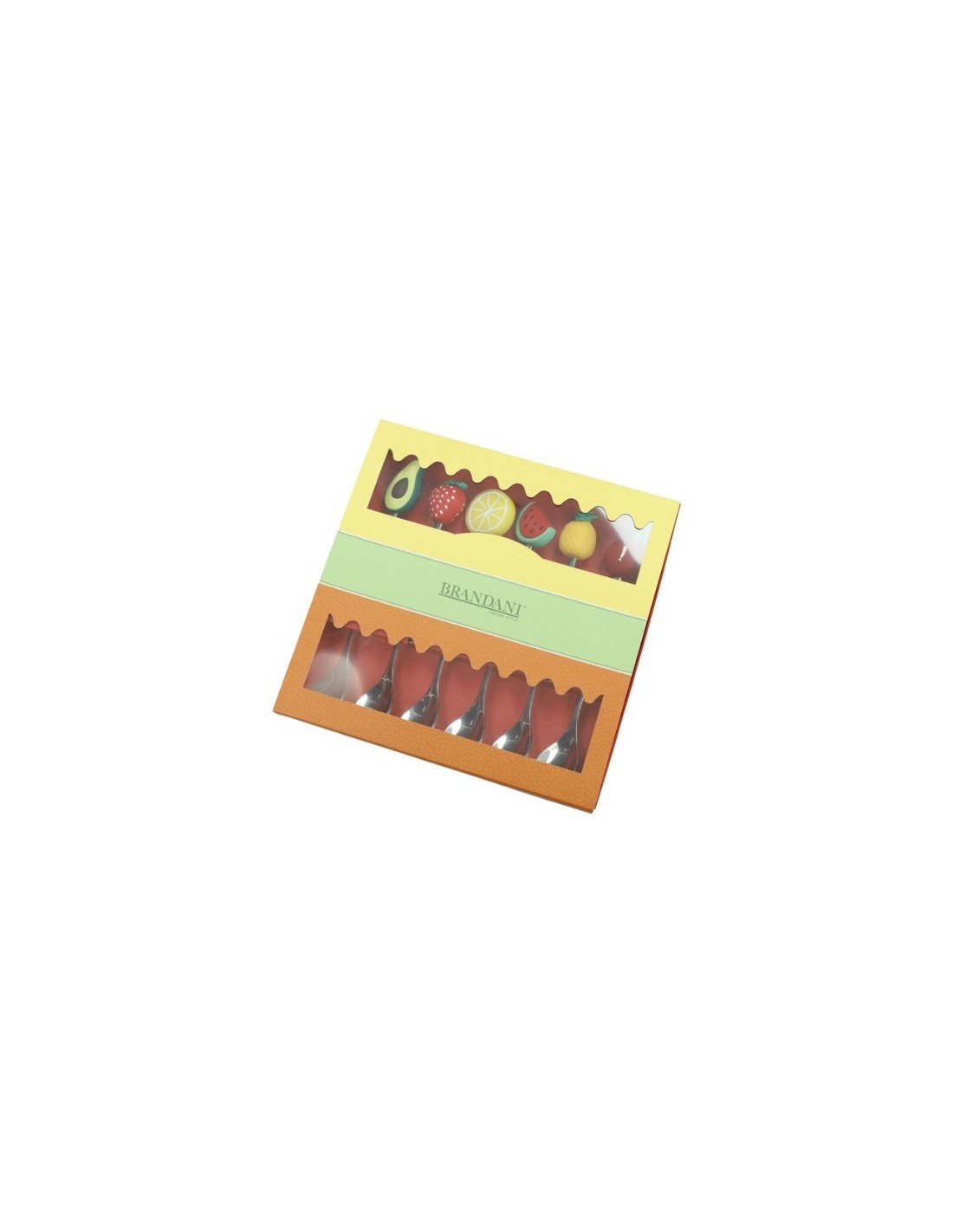 set 6 cucchiaini frutti tropicali Brandani in acciaio inox | shopincasa.it