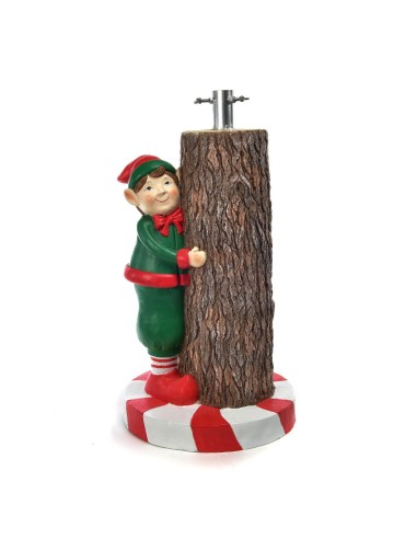 BASE ALBERO RESINA CON ELFO E SUPPORTO METALLO 37X28X60CM
