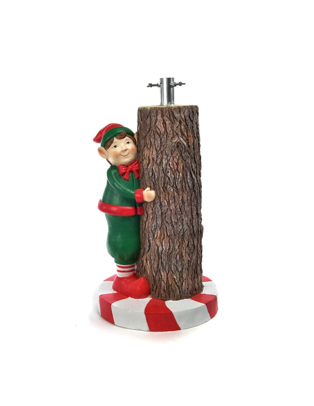 BASE ALBERO RESINA CON ELFO E SUPPORTO METALLO 37X28X60CM