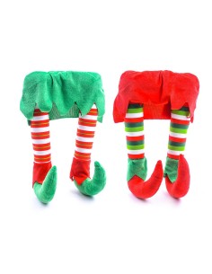 DECORAZIONE GAMBE ELFO 17X12X29CM ASSORTITO