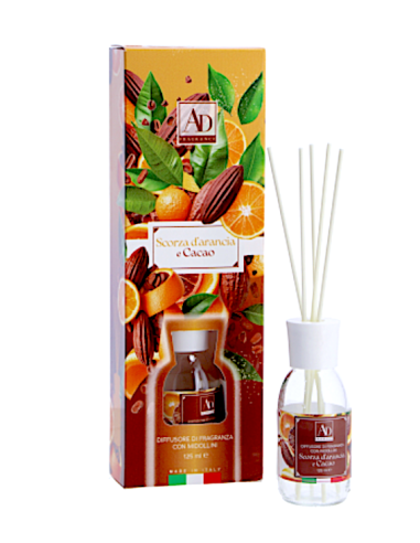 PROFUMATORI: vendita online DIFFUSORE 117514 ARANCIA/CACAO 125ML CON BACCHETTE in offerta