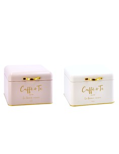 SCATOLA CAFFE/THE 119373 LATTA ASSORTITO 20X20X14CM
