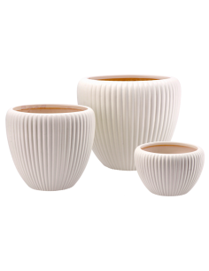 VASO 115960 2 MIS LEYS CREMA 22X20CM CERAMICA