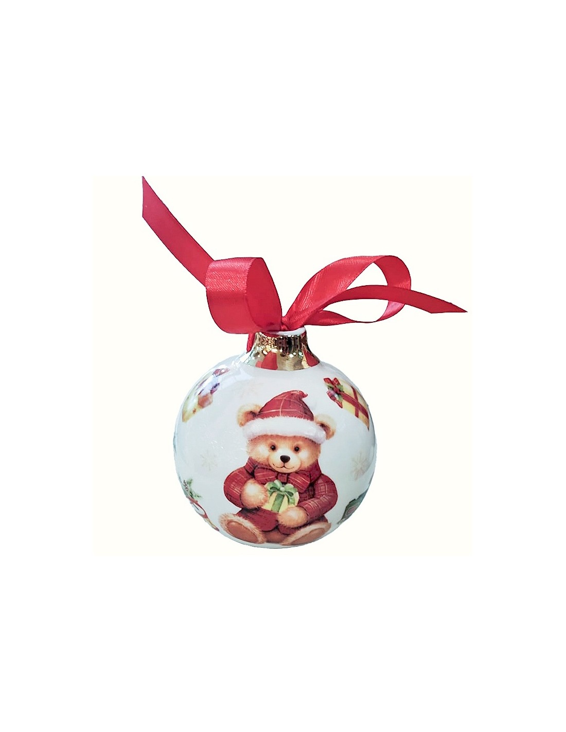 Palla di Natale Coccole in ceramica Brandani | Decorazioni eleganti per le feste-shopincasa.it