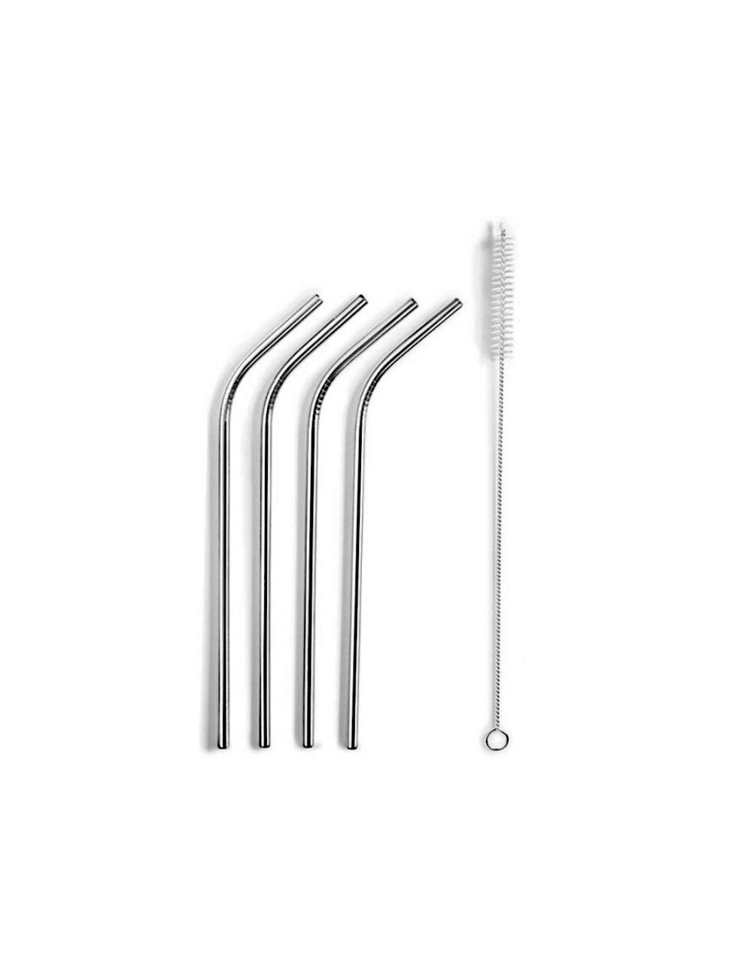 SET 4 CANNUCCE 42290 ACCIAIO CON SPAZZOLA