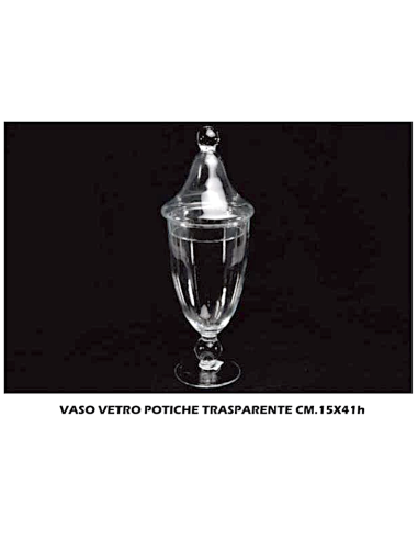 POTICHE 31606 VETRO 15X41CM TRASPARENTE