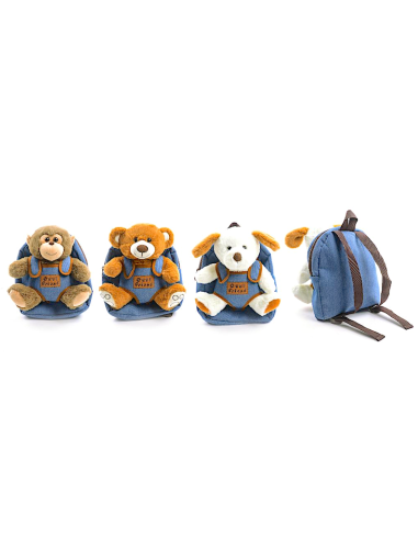 PRESCOLARI: vendita online ZAINETTO 08837 CON PELUCHE 23X17X30CM ASSORTITO in offerta