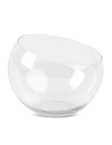 VASO 31767 OBLIQUE 20X15,5CM VETRO TRASPARENTE