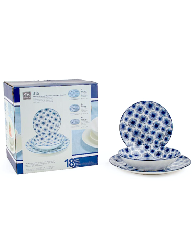 SERVIZIO TAVOLA 01934 IRIS 18PZ PORCELLANA