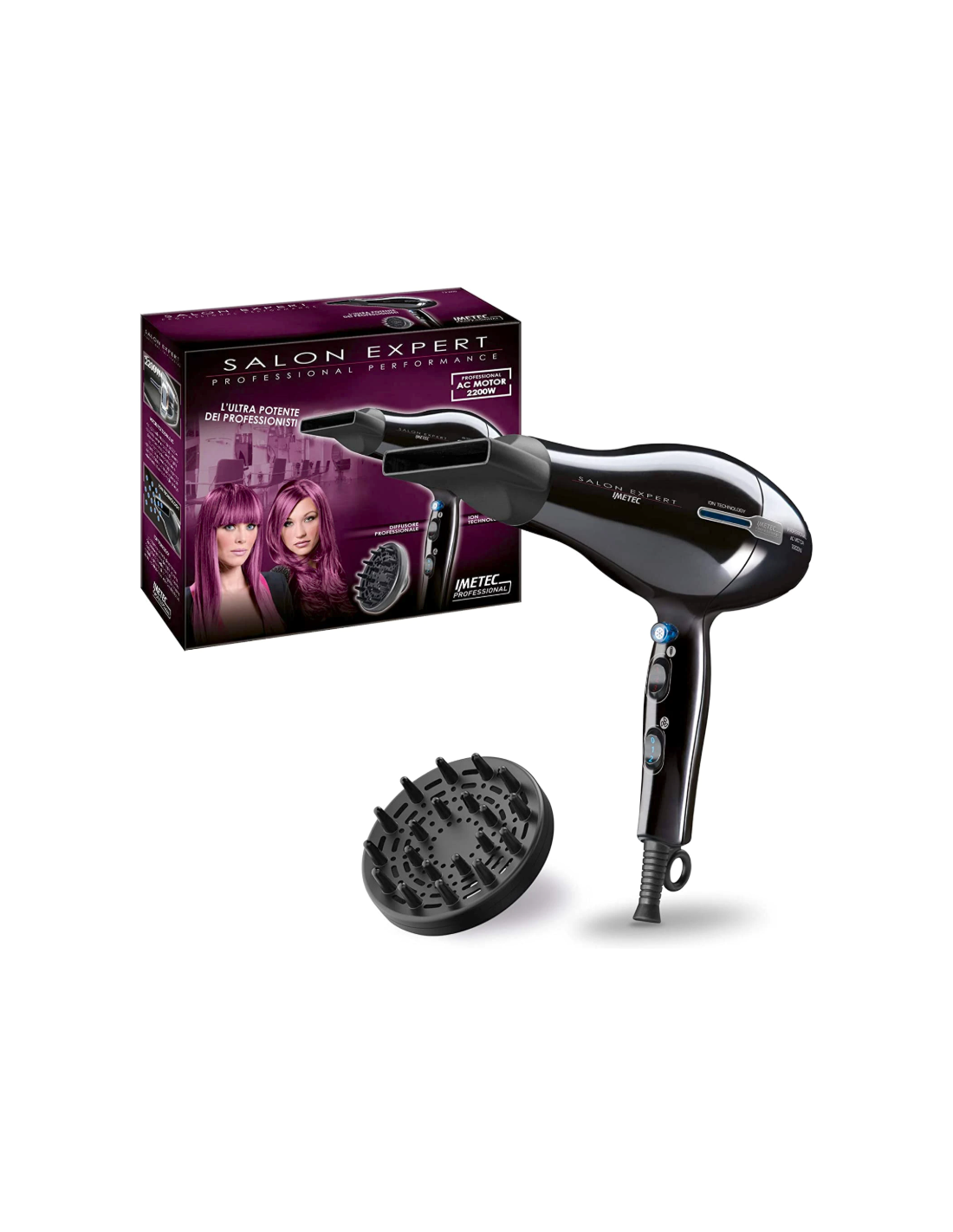 PHON 11242 SALON EXPERT 2000W           2VEL.2TEMP.IMETEC