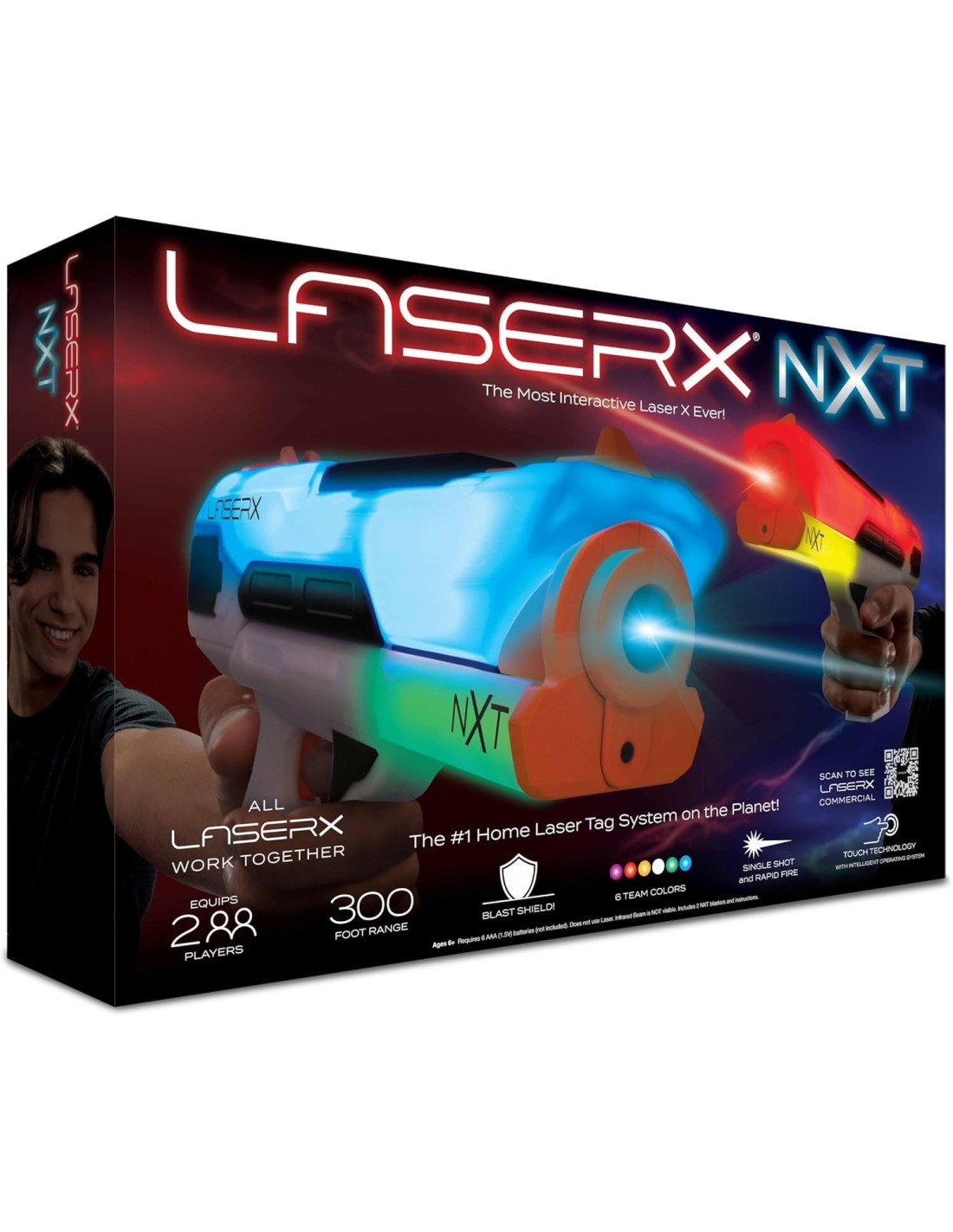 GIOCHI BOY: vendita online SET 2 PISTOLE LASER, LASER X NXT BLASTER, PORTATA 90M, RICARICA RAPIDA, PER 2 GIOCATORI in offerta