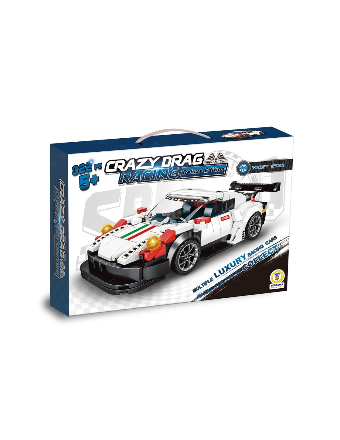 PRESCOLARI: vendita online COSTRUZIONI RACING CAR 322PZ CLICK CLACK, MACCHINA DA COSTRUIRE in offerta
