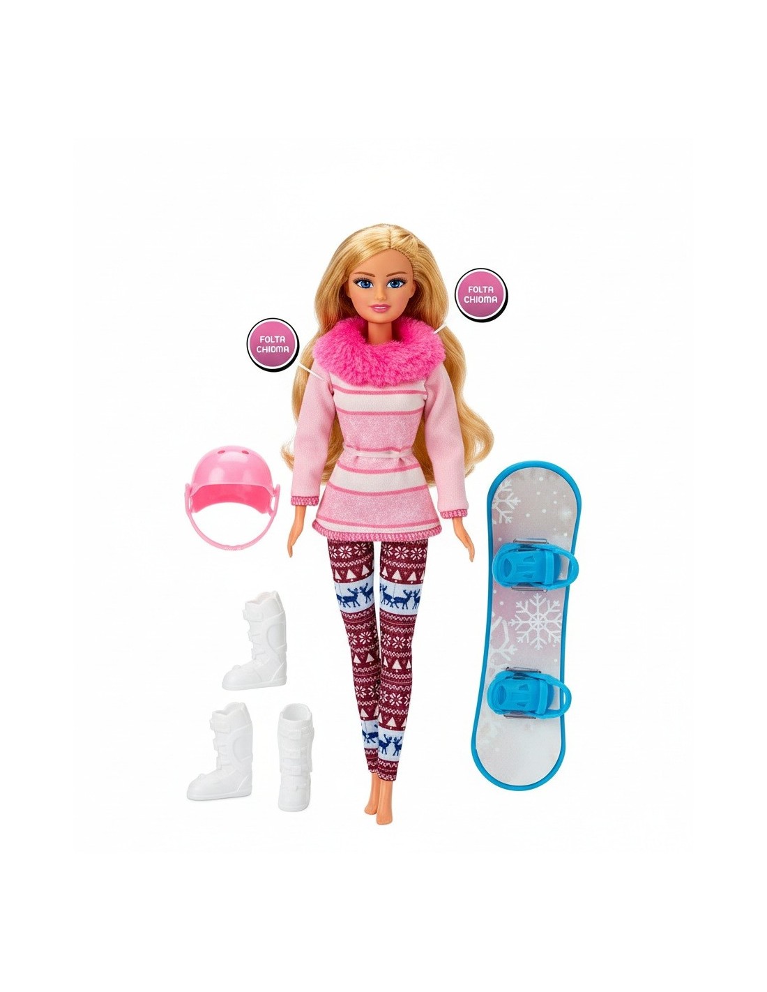 GIOCHI GIRL: vendita online DEA - BAMBOLA CON SNOWBOARD 31CM ASSORTITO in offerta