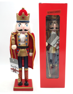 OGGETTISTICA NATALE: vendita online Soldatino schiaccianoci di Natale H38cm con mantello - La magia di Natale a casa tua in o...